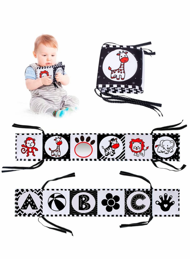 Baby Toys 0-6 Months, Black and White High Contrast Sensory, Three-Dimensional Can Be Bitten Tear Not Rotten Paper 0-3 Years Old Newborn