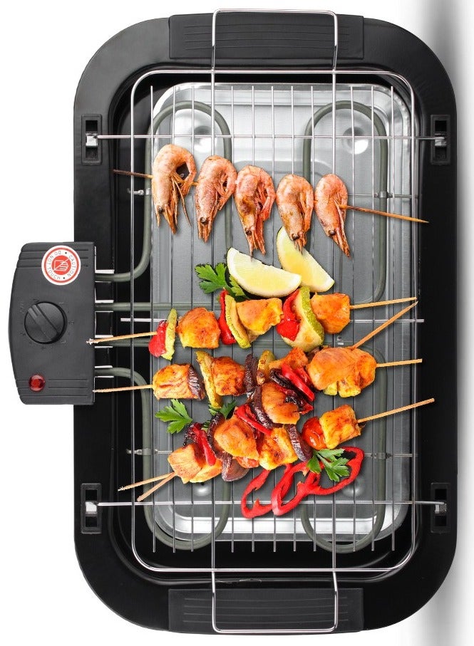 Portable Electric Barbeque Grill 2000W Tandoori Maker BBQ Indoor and Outdoor, Non Stick with 5 Temperature Adjustments