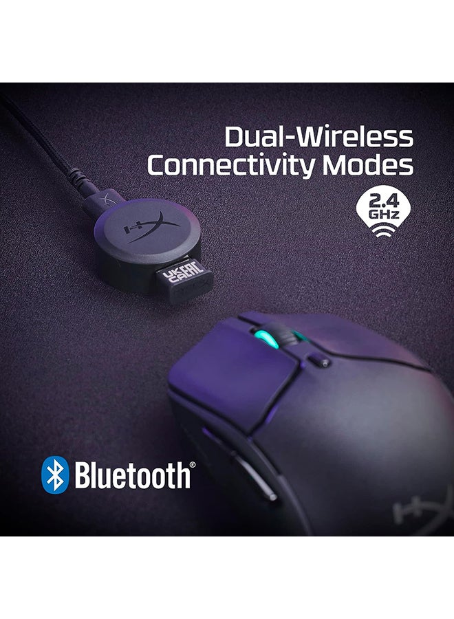 Pulsefire Haste 2 Wireless Gaming Mouse – 26K DPI, 6 Buttons, 100 Million Clicks, 100 Hours Battery, 2.4GHz/Bluetooth/Wired, RGB Lighting, 650 IPS, 50G Acceleration, HyperFlex 2 USB-C Cable | 6N0B0AA