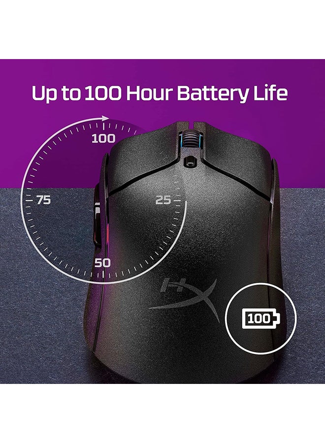 Pulsefire Haste 2 Wireless Gaming Mouse – 26K DPI, 6 Buttons, 100 Million Clicks, 100 Hours Battery, 2.4GHz/Bluetooth/Wired, RGB Lighting, 650 IPS, 50G Acceleration, HyperFlex 2 USB-C Cable | 6N0B0AA