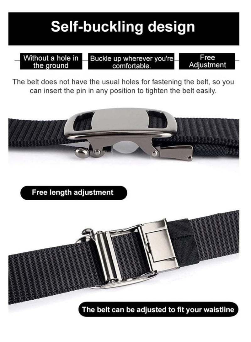 Pilot Tactical Belt for Man, Automatic Belt Buckle, Outdoor Wear-Resistant Belt