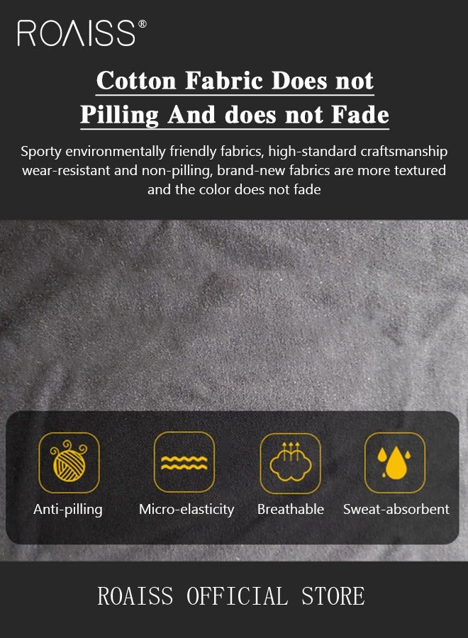 Men Sport Shorts with Multiple Pockets, Comfortable Straight Leg Pants for Men, Solid Short Pants with Adjustable Drawstring and Elastic Waistband, Suitable for Active Lifestyles and Casual Occasions