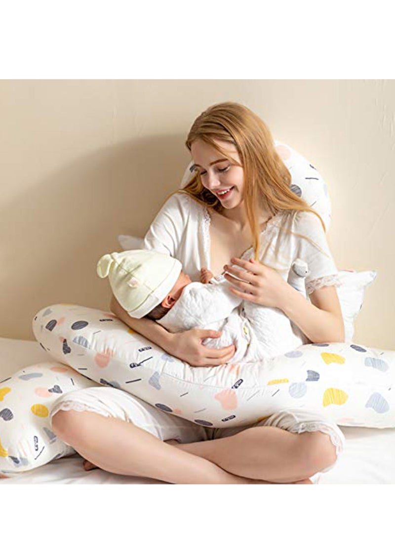 Pregnancy Pillows for Sleeping | Detachable Maternity Pillow for Pregnant Women | Extra Large Full Body Pillow for Pregnancy with Velvet Cover