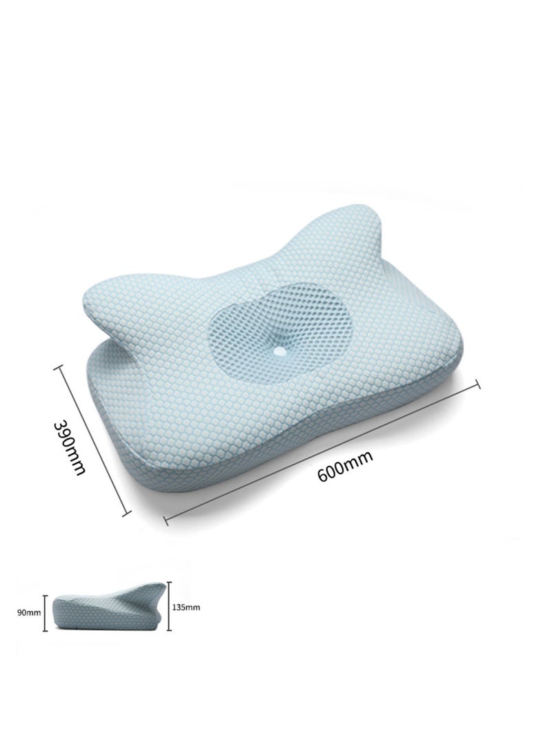 Cervical Pillow for Neck Pain Relief,Contour Memory Foam Pillow,Ergonomic Orthopedic Neck Support Pillow for Side,Back and Stomach Sleepers