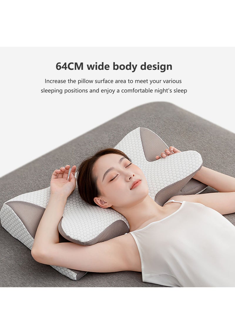 Memory Foam Pillows - Neck Support Pillow for Pain Relief, Ergonomic Cervical Pillow Cozy Sleeping for Neck and Shoulder Pain, Odorless Orthopedic Contour Bed Pillow for Side Back Stomach Sleepers