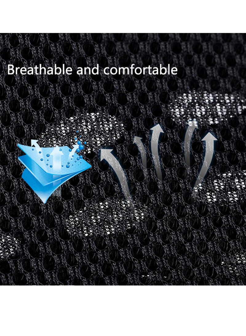 Memory Foam Cushion Seat, Cushion & Lumbar Support Ergonomic Pillow Back Support Pain Relief for Office Chair Car Seat Cushion with Removable Mesh Cover Adjustable Straps