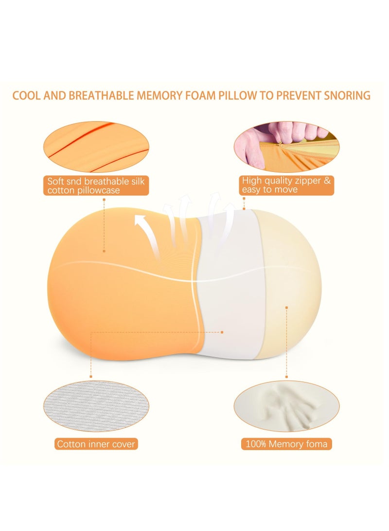 Cervical Memory Foam Pillow: Neck Pillows for Pain Relief Sleeping - Ergonomic Pillow for Neck and Shoulder Pain | Contour Support Bed Pillow for Side Back Stomach Sleepers