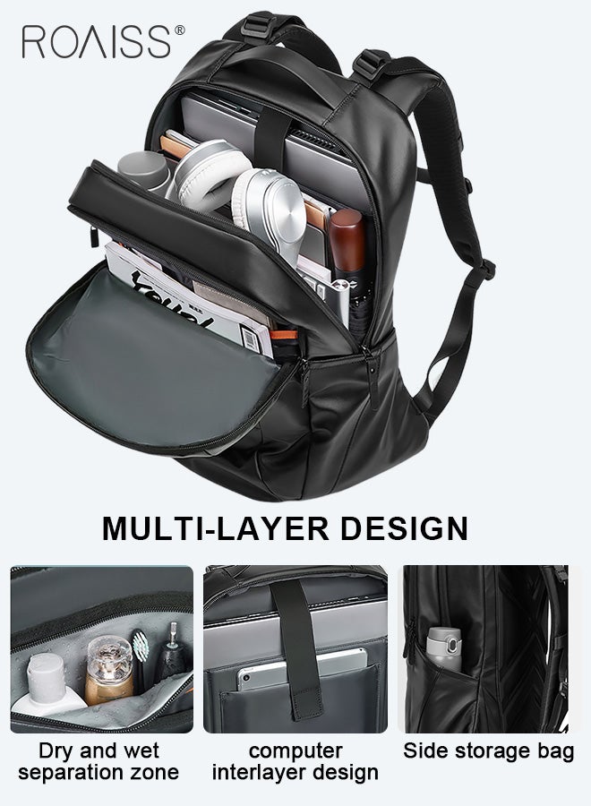 Unisex Multifunctional Ergonomic Backpack with Comfortable Back Padding Large Capacity Multiple Compartments Scientific Partitioning Ideal for Short Trips Business Duffel Bags with Adjustable Straps