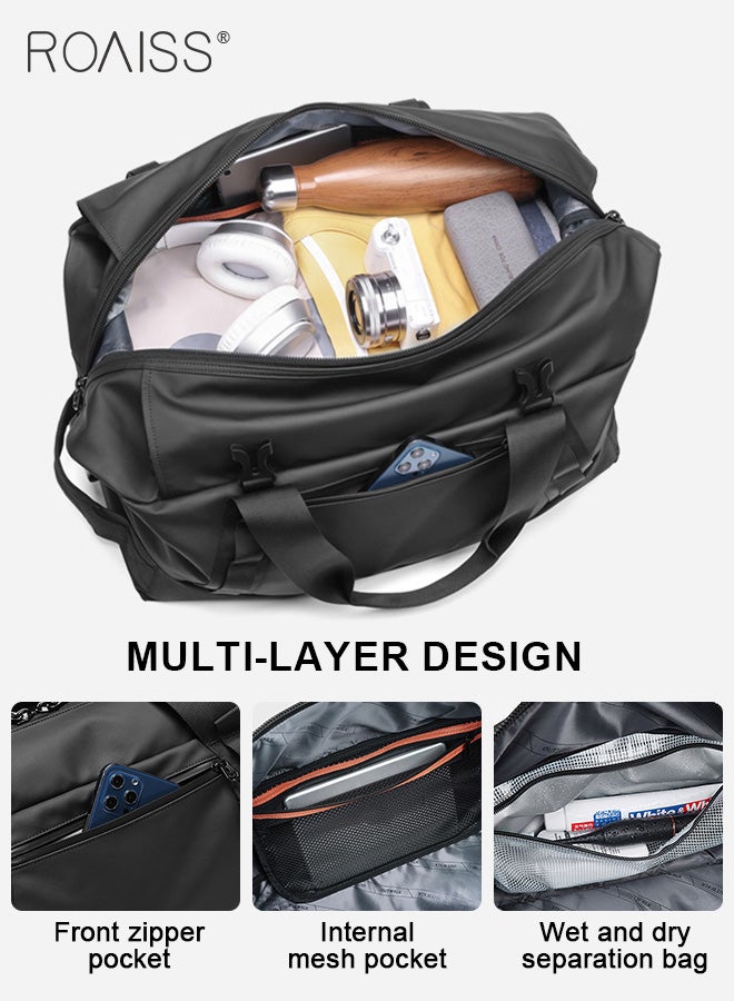 Unisex Multifunctional Duffel Bag with Multiple Carrying Options Backpack Single Shoulder Crossbody and Handheld Dry and Wet Separate Compartments Scientific Partitioning Ideal for Short Trips