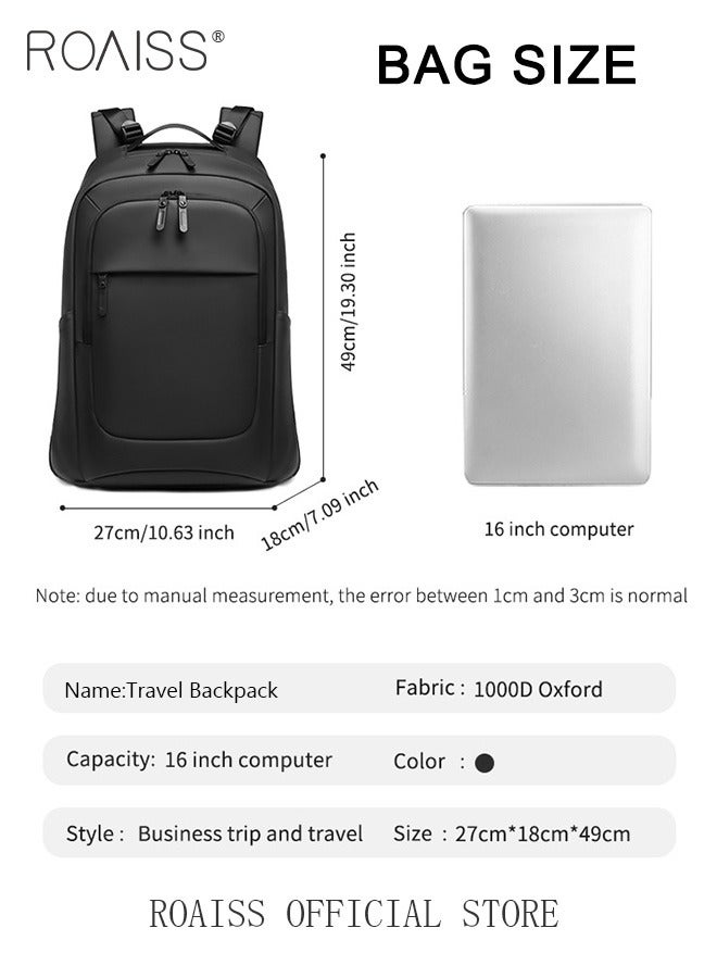 Unisex Multifunctional Backpack with Comfortable Back Padding Large Capacity Multiple Compartments Scientific Partitioning Ideal for Short Trips Business Duffel Bags with Trolley Case Fixing Strap