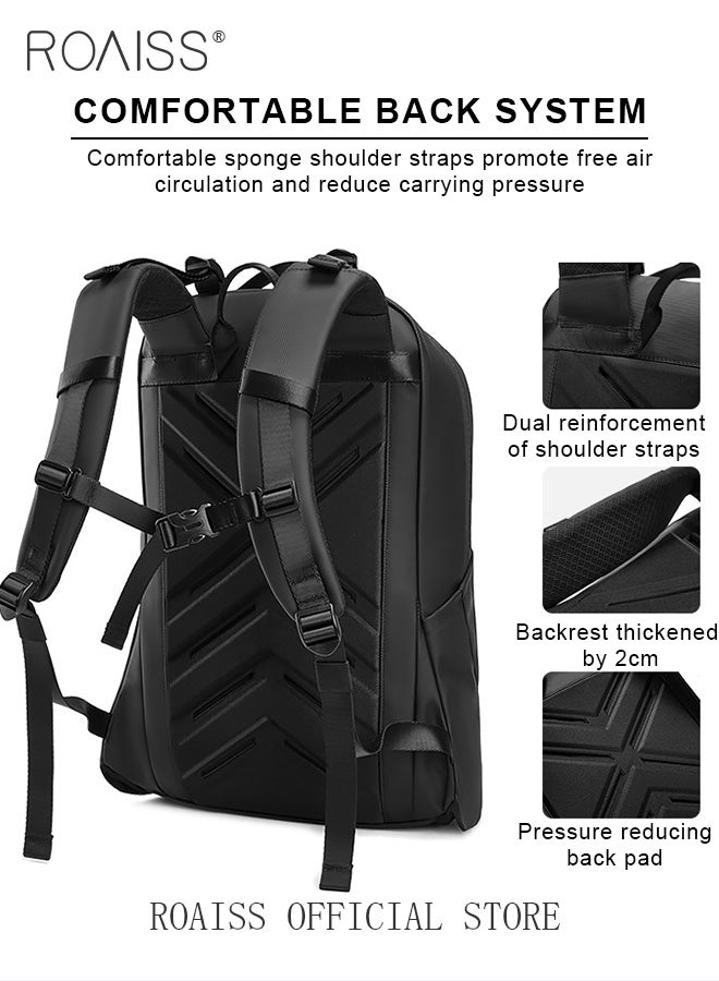 Unisex Multifunctional Backpack with Comfortable Back Padding Large Capacity Multiple Compartments Scientific Partitioning Ideal for Short Trips Business Duffel Bags with Trolley Case Fixing Strap