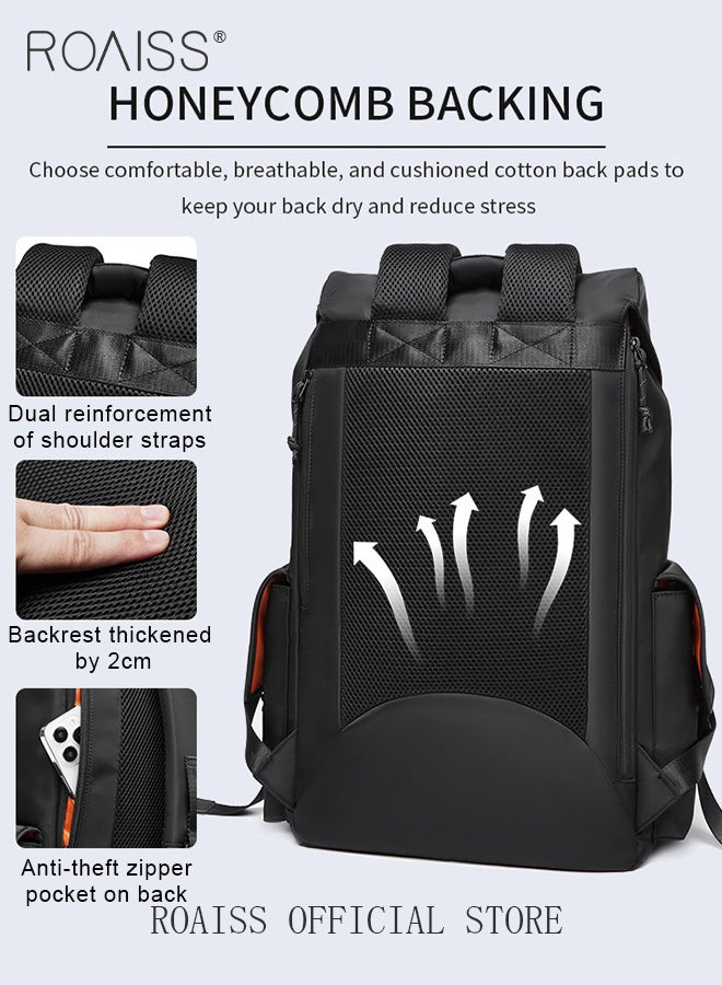 Unisex Multifunctional Ergonomic Backpack with Comfortable Back Padding Large Capacity Multiple Compartments Scientific Partitioning Ideal for Short Trips Business Duffel Bags with Adjustable Straps