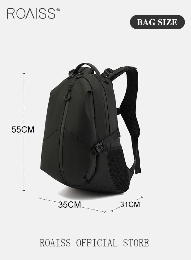 Unisex Multifunctional Backpack Cycling Bag with Waterproof Helmet Bag Large Capacity Scientific Partitioning Rolling Suitcase Attachment Comfortable Back Padding Lightening Load Ideal for Short Trips