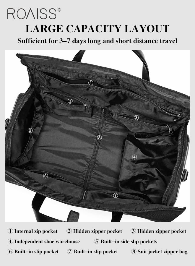 Large Capacity Outdoor Travel Bag Portable Suit Garment Storage Bag Foldable Business Luggage Bag with Multifunctional Organizer Suitable for Carrying and Storing Travel Essentials