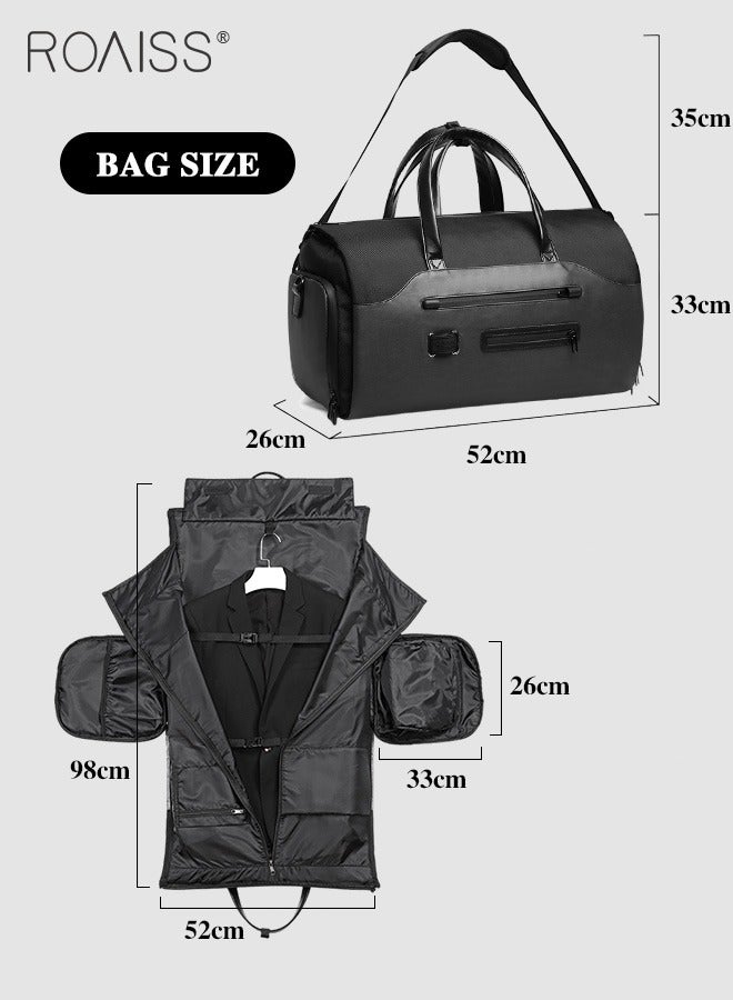 Large Capacity Outdoor Travel Bag Portable Suit Garment Storage Bag Foldable Business Luggage Bag with Multifunctional Organizer Suitable for Carrying and Storing Travel Essentials