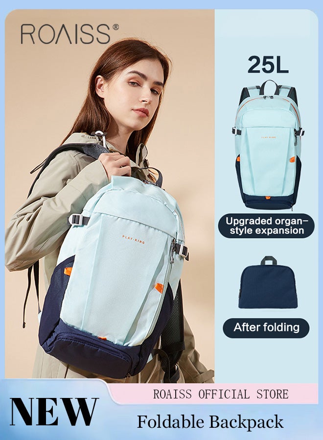 Foldable Lightweight Backpack for Unisex Casual Large Capacity Minimalist Portable Daypack for Women and Men Casual Waterproof Sports Bags for Travel Hiking with Multiple Pockets and Compartment