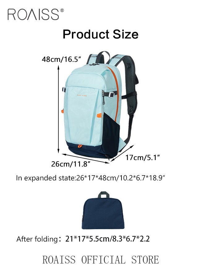 Foldable Lightweight Backpack for Unisex Casual Large Capacity Minimalist Portable Daypack for Women and Men Casual Waterproof Sports Bags for Travel Hiking with Multiple Pockets and Compartment