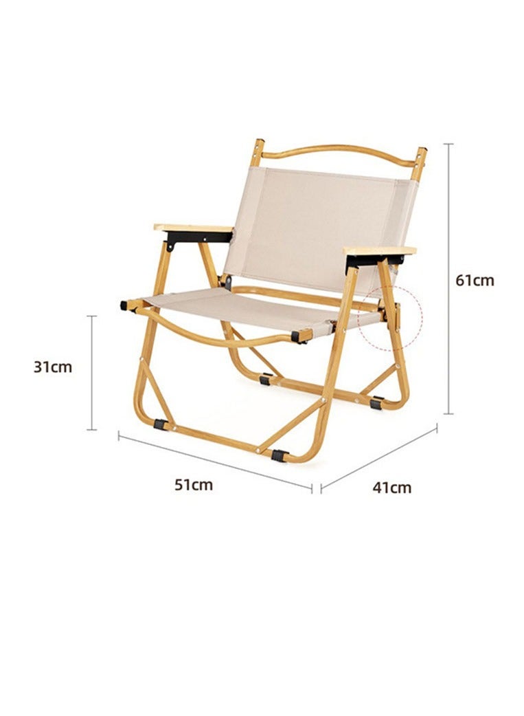 Lightweight Camping Chairs | Portable Folding Chair | Beach Chairs | Stylish Design with Wood Handles | Heavy Duty 220 lbs | Ultralight 5 lbs | Picnic, Concerts, BBQ