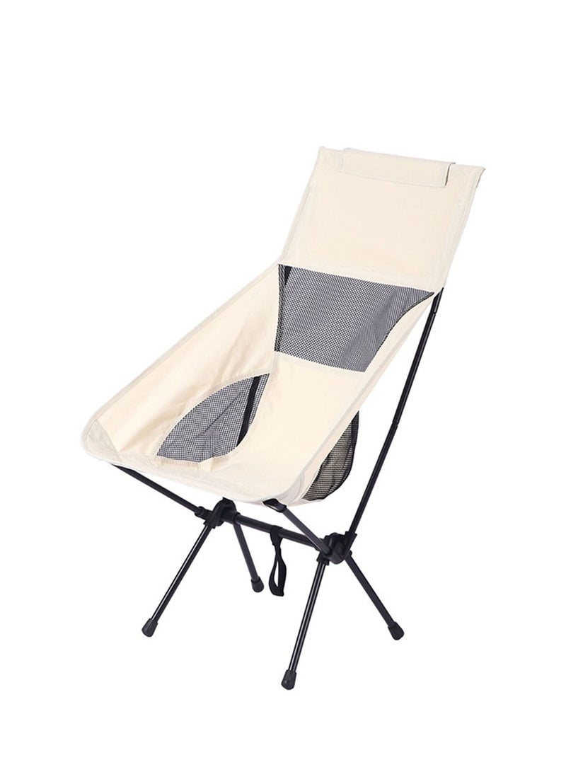 Portable Camping Chairs , Lightweight Folding High Back Camp Chair, Backpacking Outdoor Travel Chair Moon Chair for Camping, Travelling, Beach with Carry Bag