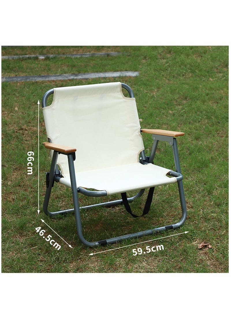 Lightweight Camping Chairs | Portable Folding Chair | Beach Chairs | Stylish Design with Wood Handles | Heavy Duty 220 lbs | Ultralight 5 lbs | Picnic, Concerts