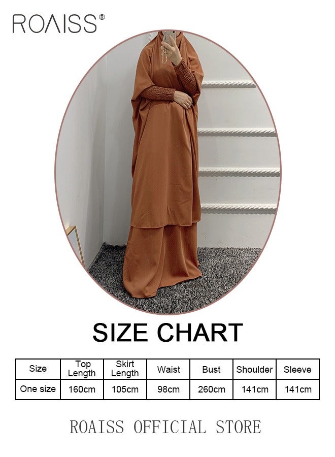 2-Piece Ladies Abaya Style Abaya Dress Ladies Ethnic Traditional Wear