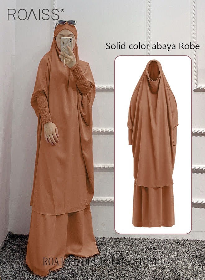 2-Piece Ladies Abaya Style Abaya Dress Ladies Ethnic Traditional Wear