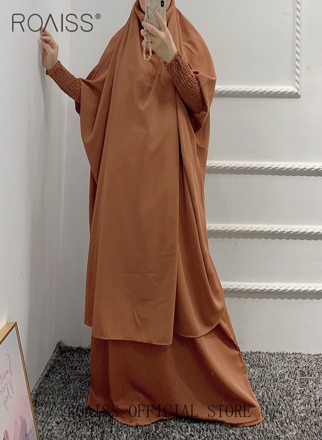 2-Piece Ladies Abaya Style Abaya Dress Ladies Ethnic Traditional Wear