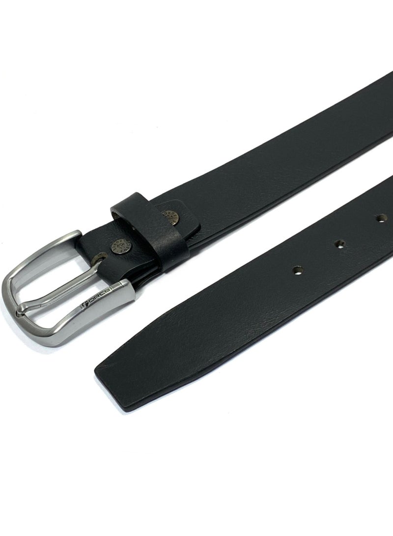 FORCE® Genuine Leather Belt Men in the GIFT BOX; Classic Jean Belt 40MM; Belts for men Casual KQ Pin Buckle