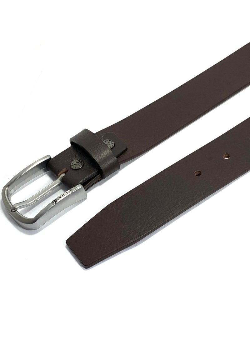 FORCE® Genuine Leather Belt Men in the GIFT BOX; Classic Jean Belt 40MM; Belts for men Casual KQ Pin Buckle