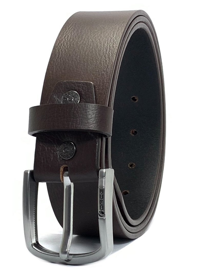 FORCE® Genuine Leather Belt Men in the GIFT BOX; Classic Jean Belt 40MM; Belts for men Casual KQ Pin Buckle