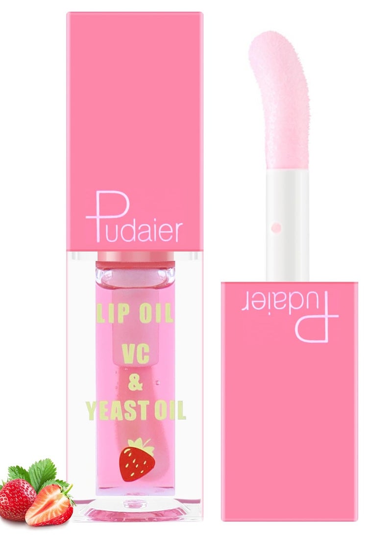Hydrating lip gloss, Moisturizing Lip Oil, No-Sticky Lip Plumper Gloss, Fruit Flavoured Lip Oil, Transparent Tinted Lip Balm Lip Care