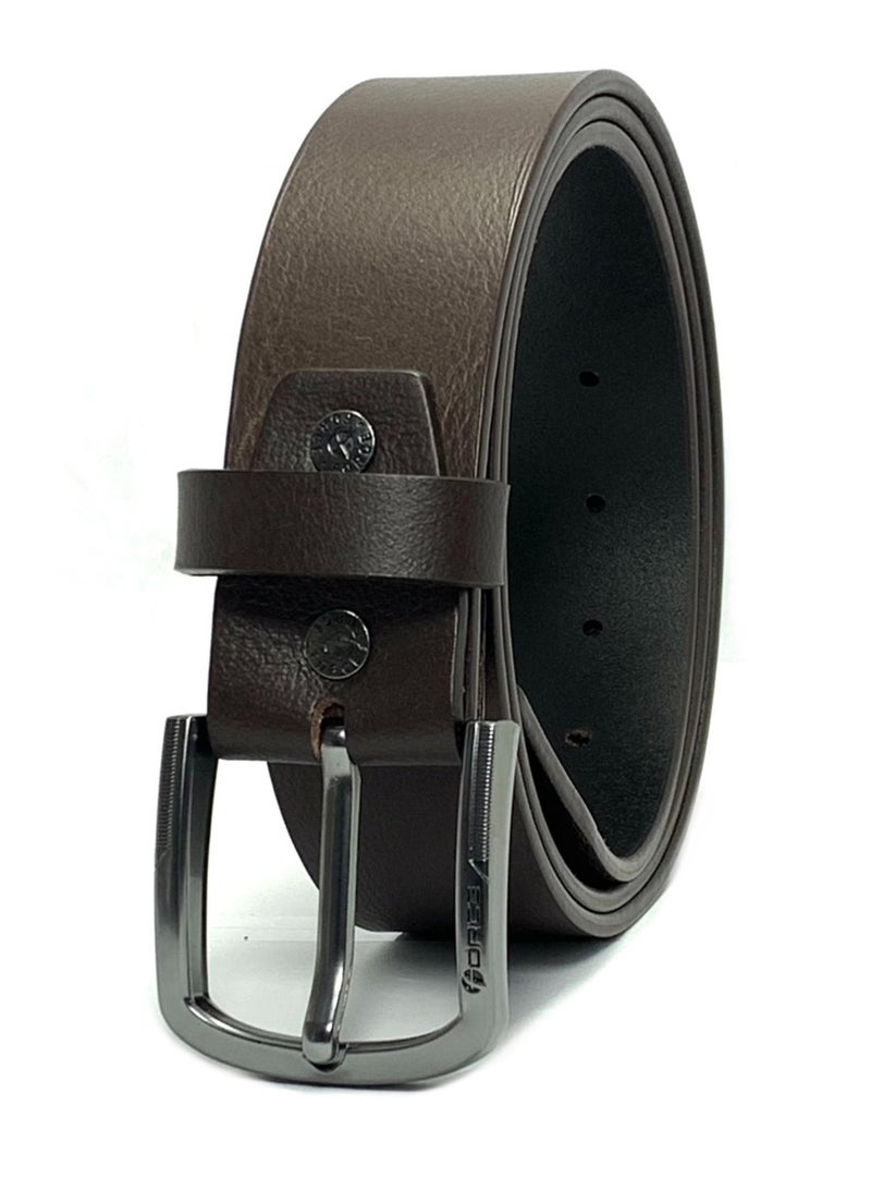 FORCE® Genuine Leather Belt Men in the GIFT BOX; Classic Jean Belt 40MM; Belts for men Casual KQ Pin Buckle