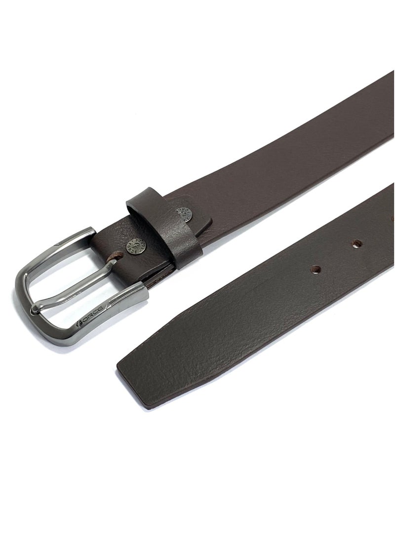 FORCE® Genuine Leather Belt Men in the GIFT BOX; Classic Jean Belt 40MM; Belts for men Casual KQ Pin Buckle