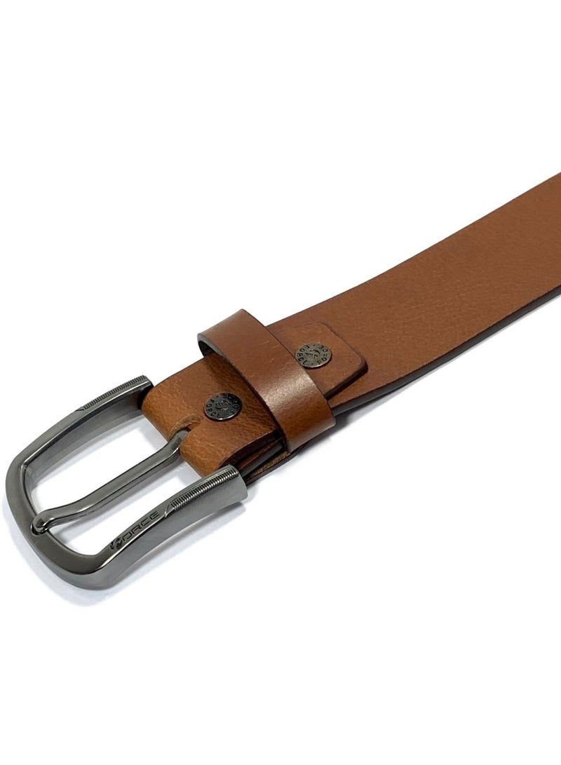 FORCE® Genuine Leather Belt Men in the GIFT BOX; Classic Jean Belt 40MM; Belts for men Casual KQ Pin Buckle