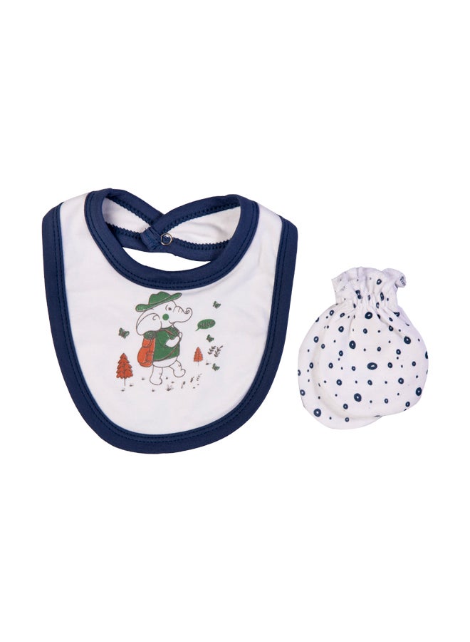 Babiesbasic 5 piece unisex 100% cotton Gift Set include Bib, Romper, Mittens, cap and Sleepsuit/Jumpsuit- Be Brave