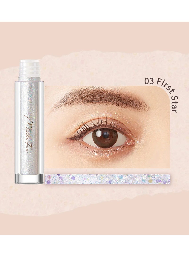 MilleFée Stellar Glitter Liner Glitter Moisturizing Eyeliner Teardrop Bag 1.5g- 03 First Star
