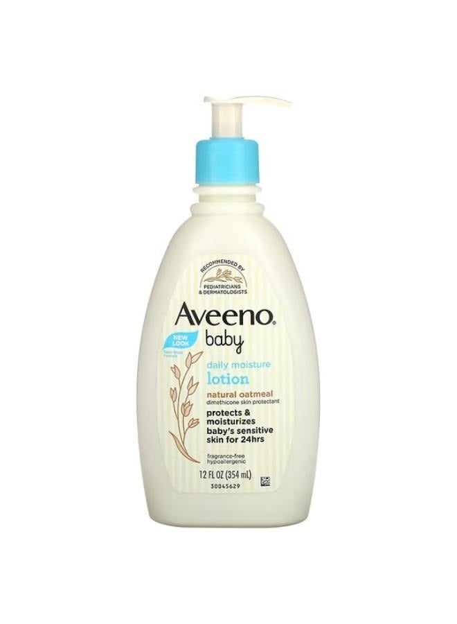 Aveeno, Baby, Daily Moisture Lotion, Fragrance Free, 12 fl oz (354 ml)