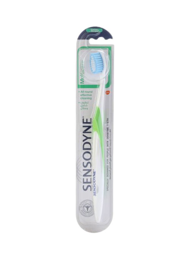 MultiCare Medium Toothbrush For Sensitive Teeth White/Green