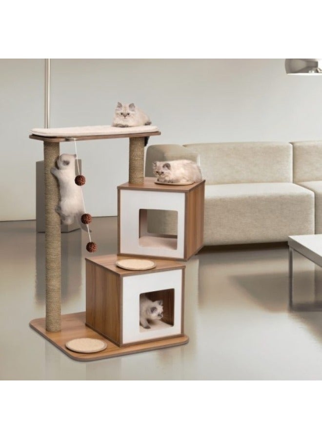 Premium Cat Furniture V Double Walnut