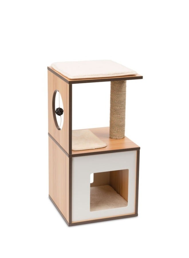 Premium Cat Furniture V Box Small Walnut