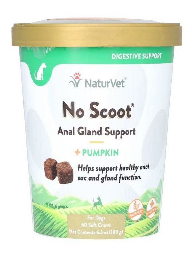 No Scoot Anal Gland Support  Pumpkin For Dogs 60 Soft Chews 6.3 oz 180 g