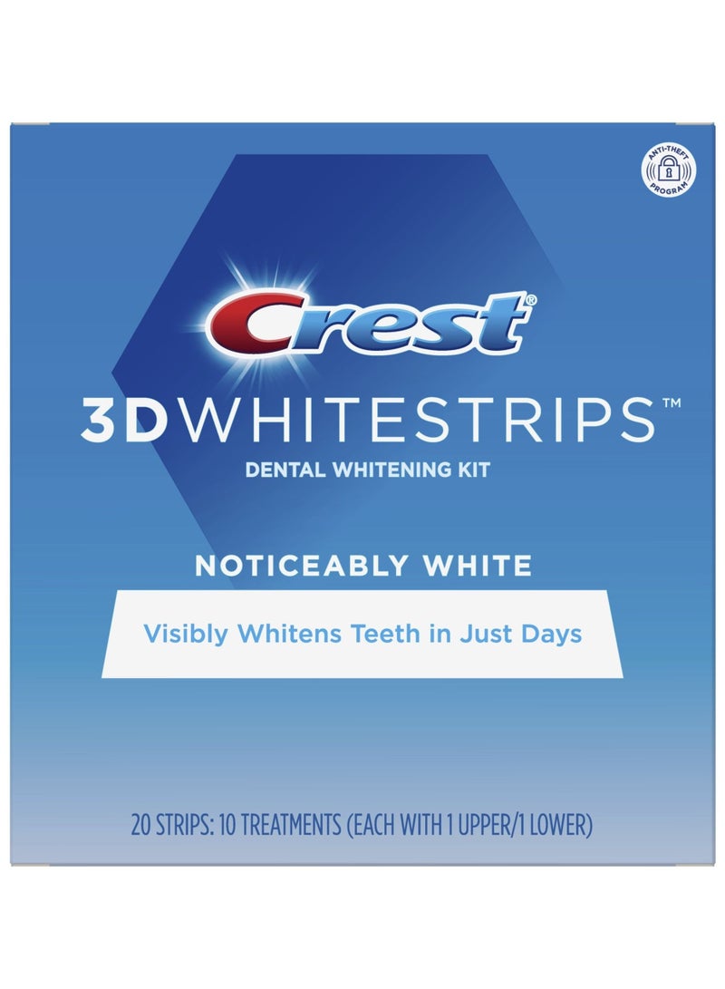 3D Whitestrips Noticeably White Teeth Whitening Kit, 10 Treatments