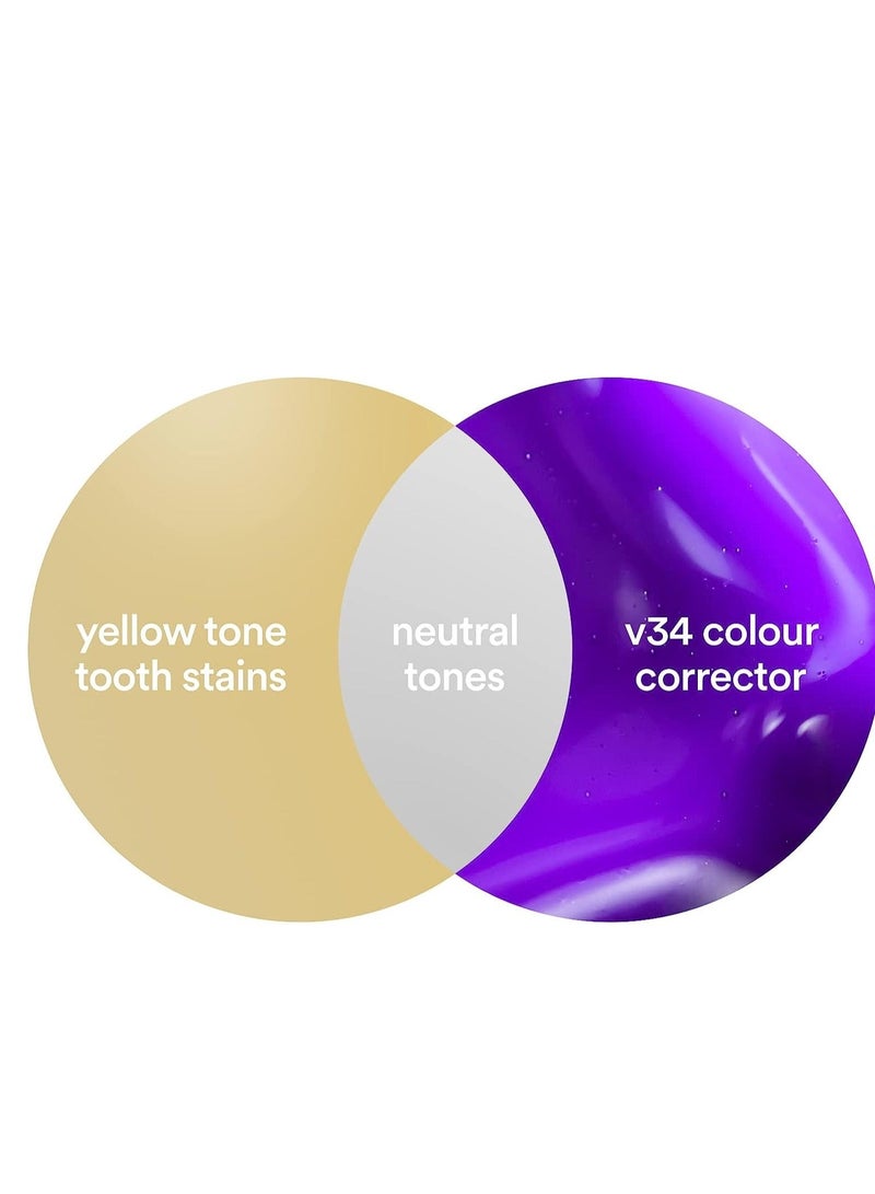 Teeth Colour Corrector  V34 Purple Teeth Whitening Tooth Stain Removal Teeth Whitening Booster Purple Toothpaste 30 ml