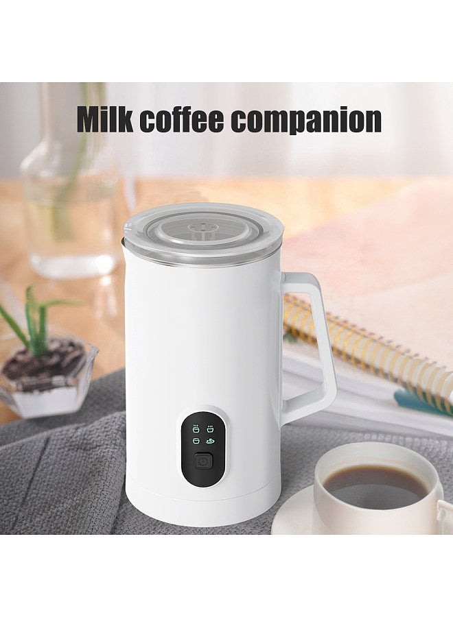 Electric Milk Frother 4-in-1 400W 580ml/19.61oz Hot and Cold Milk Foamer Silent Operation Anti Slip Stainless Steel Milk Steamer for Latte Cappuccinos Macchiato Hot Chocolate Milk