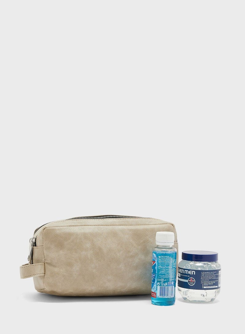 Dual Compartment Travel Toiletry Bag