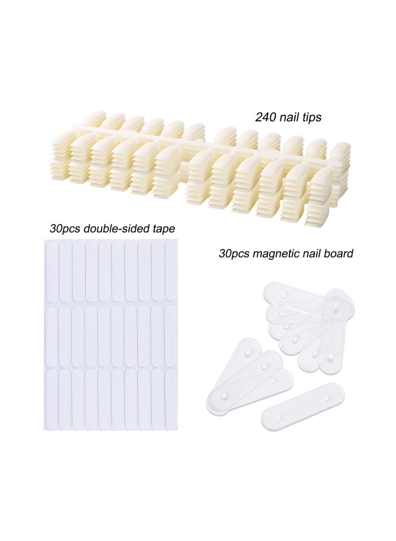 SYOPSI Nail Polish Color Display Book Nail Art Swatches Sample Board For Acrylic Nail, Detachable Magnetic Nail Swatch Board 180 Colors Nail Polish Sample with 240 Replacement Tips For Nail Salon