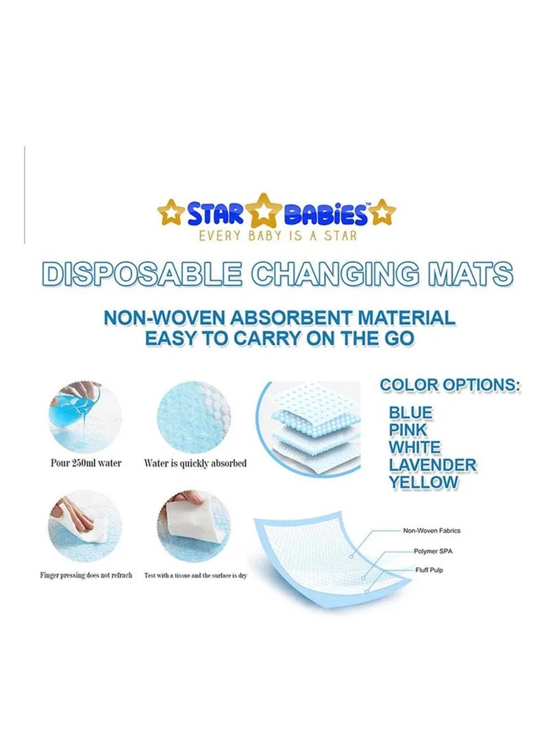 A to Z - Disposable Changing Mat size (45cm x 60cm) Large- Premium Quality for Baby Soft Ultra Absorbent Waterproof - Large Pack of 70 - Pink