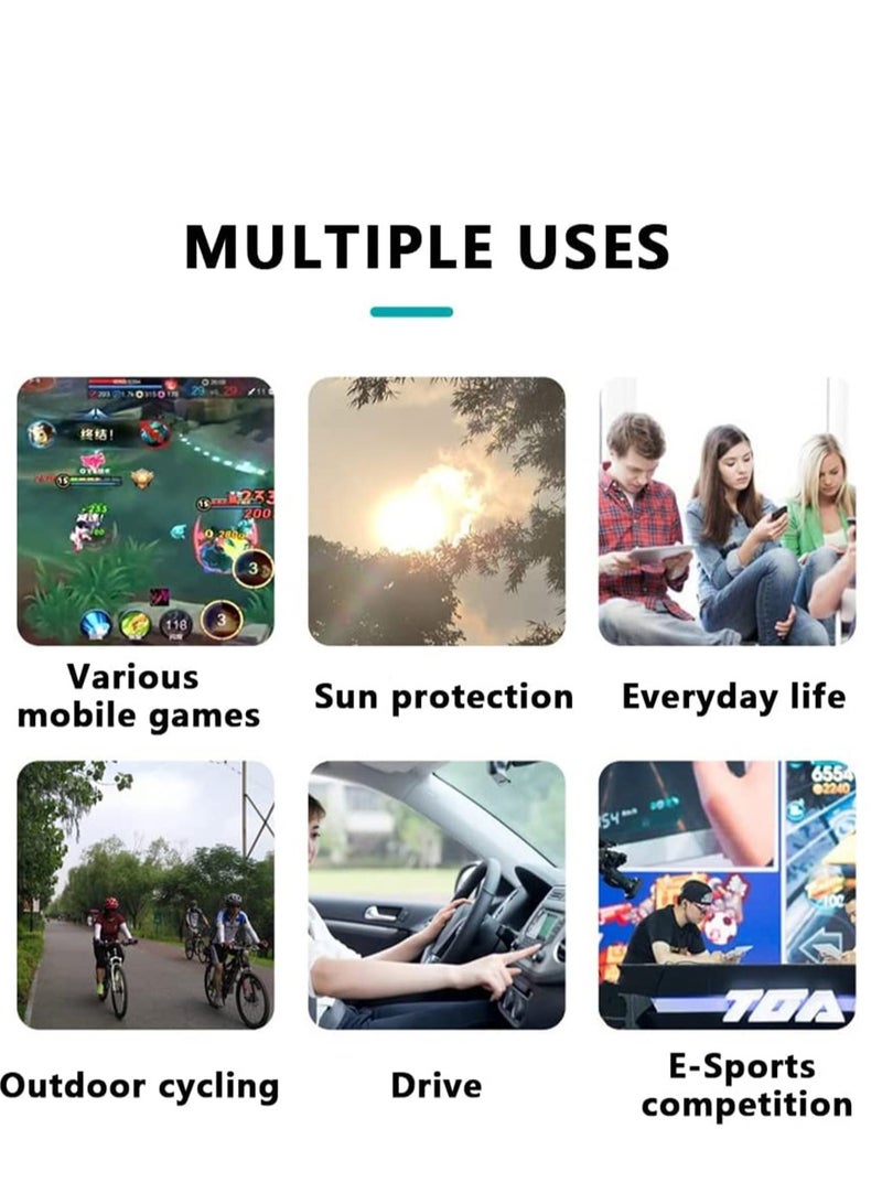 E Sports Gaming Gloves, Gaming Finger Sleeves, Anti Sweat Breathable, Thumb Sleeves for Highly Sensitive Nano Silver Fiber Material + Nylon, for PUBG Mobile Phone Games Accessories BLACK