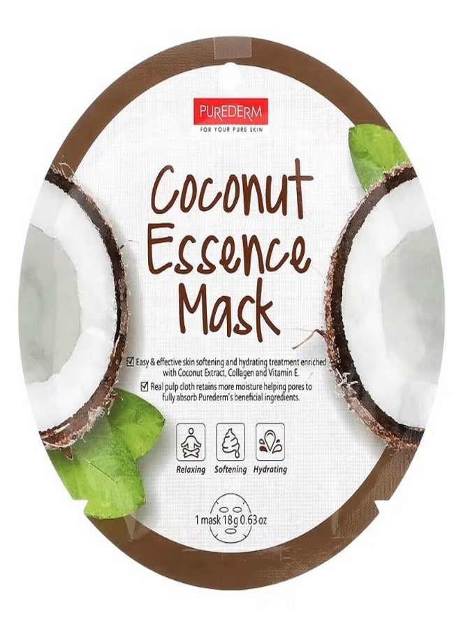 Coconut Essence Beauty Mask 12 Sheets 0.63 oz 18 g Each