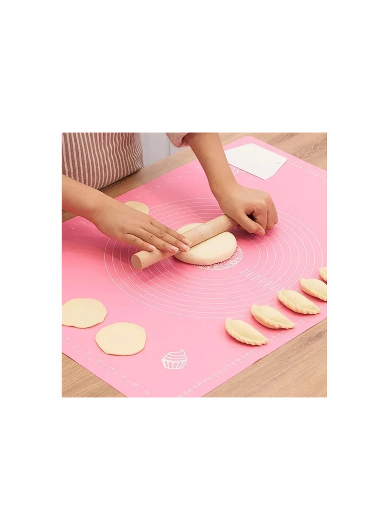 Non-Slip Silicone Pastry Mat, With Measurements, Silicone Pastry Mat Extra Large Non Slip with Measurement, Non Stick, Counter Mat, Dough Rolling Mat,Oven Liner,Fondan